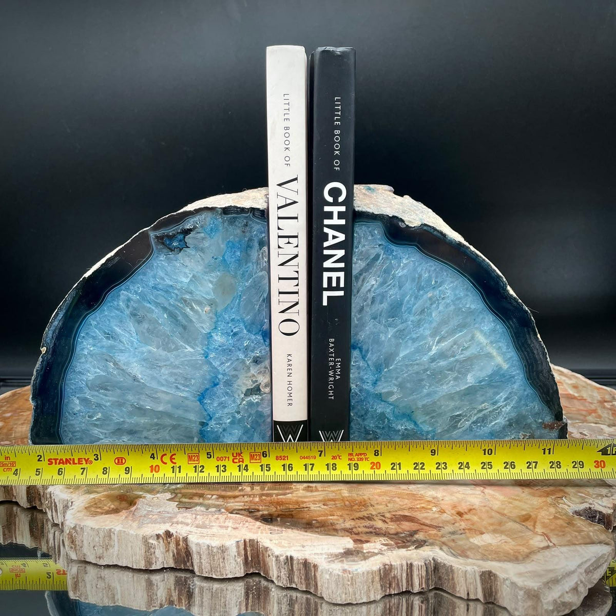 Natural stone Agate bookends