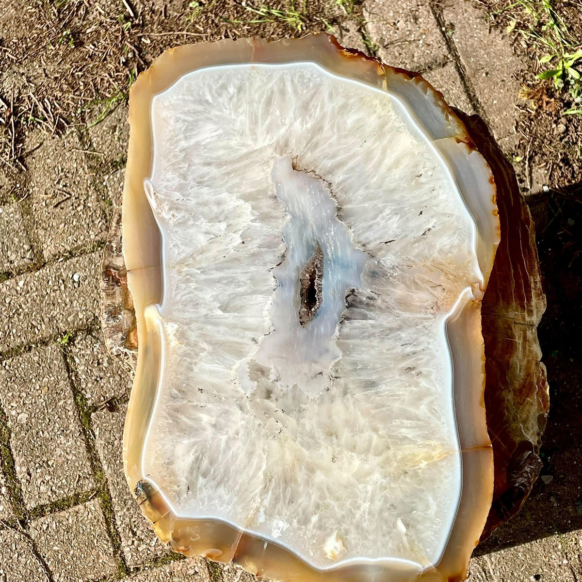 Natural Agate stone display piece for home decor