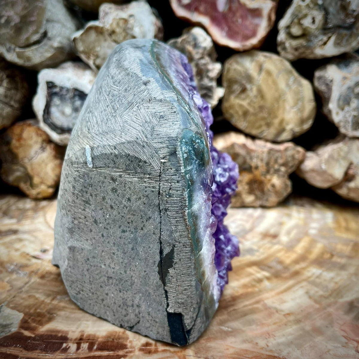 Natural Uruguayan Amethyst stone display for interiors