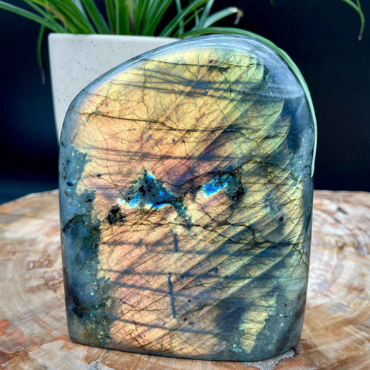Natural Labradorite stone display piece