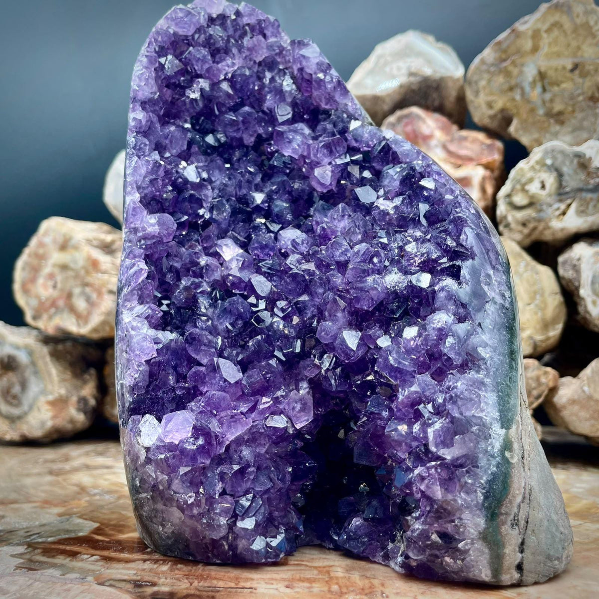 Natural Uruguayan Amethyst geode mineral specimen