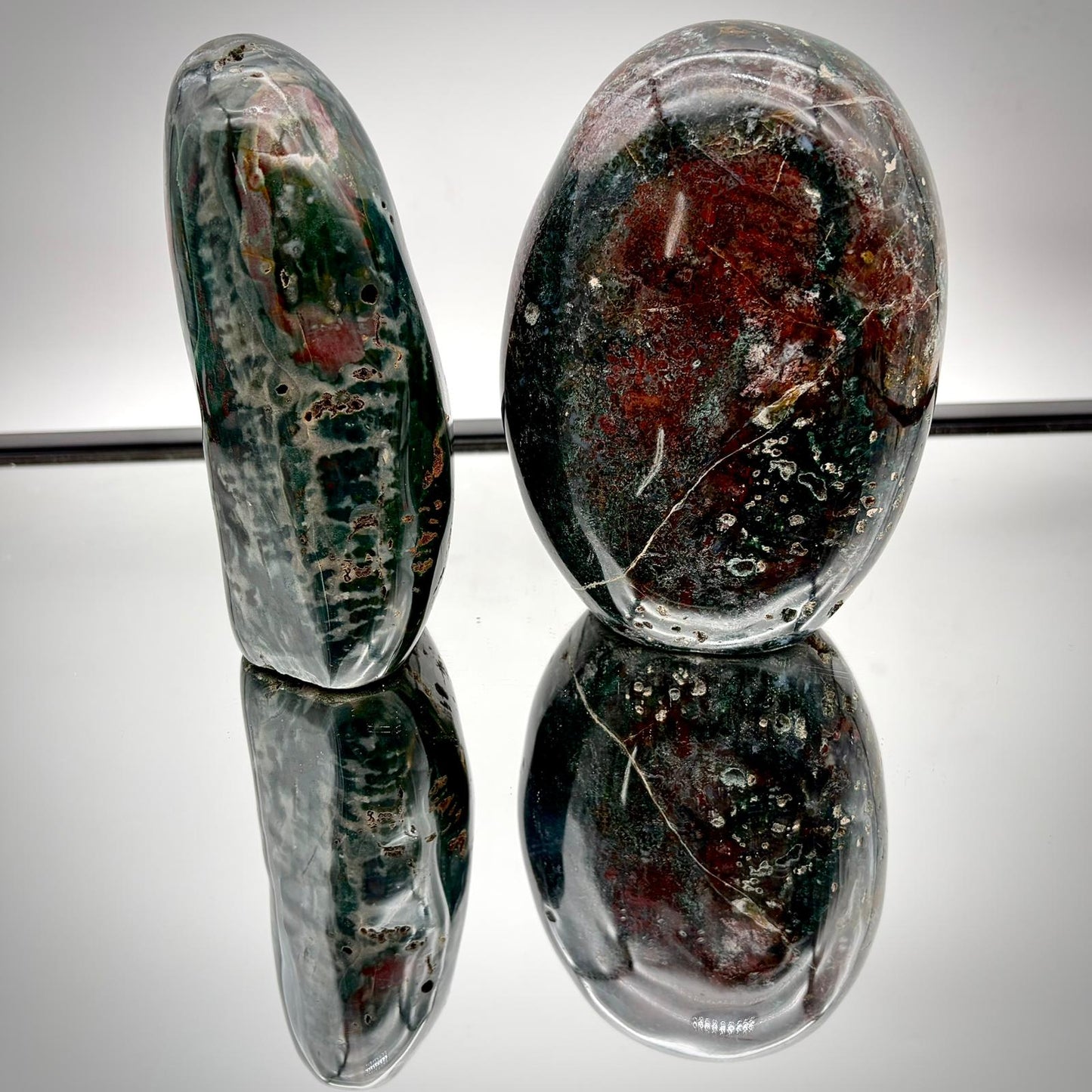 Ocean jasper crystal pair for interior styling