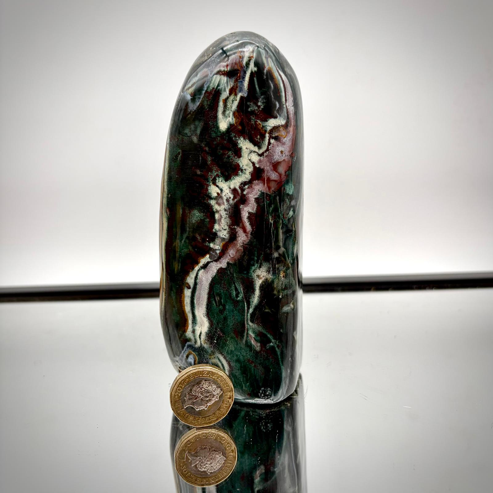 Polished ocean jasper crystals for decor