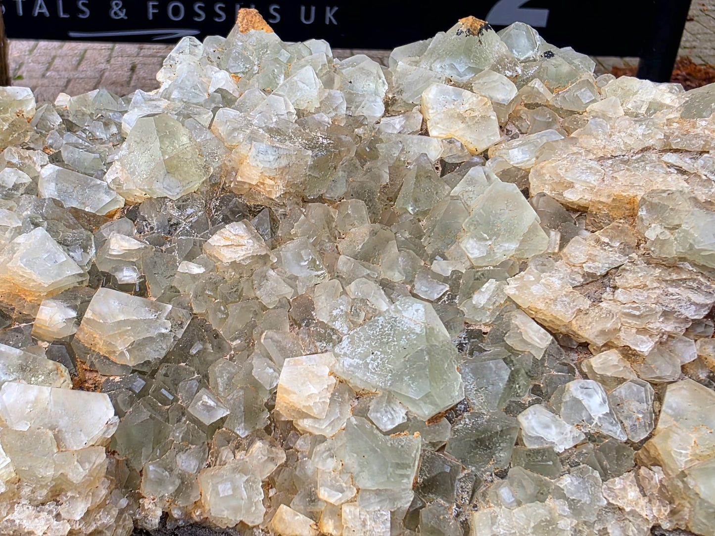 Rare Moroccan fluorite crystal specimen with octahedral habit and clarity.