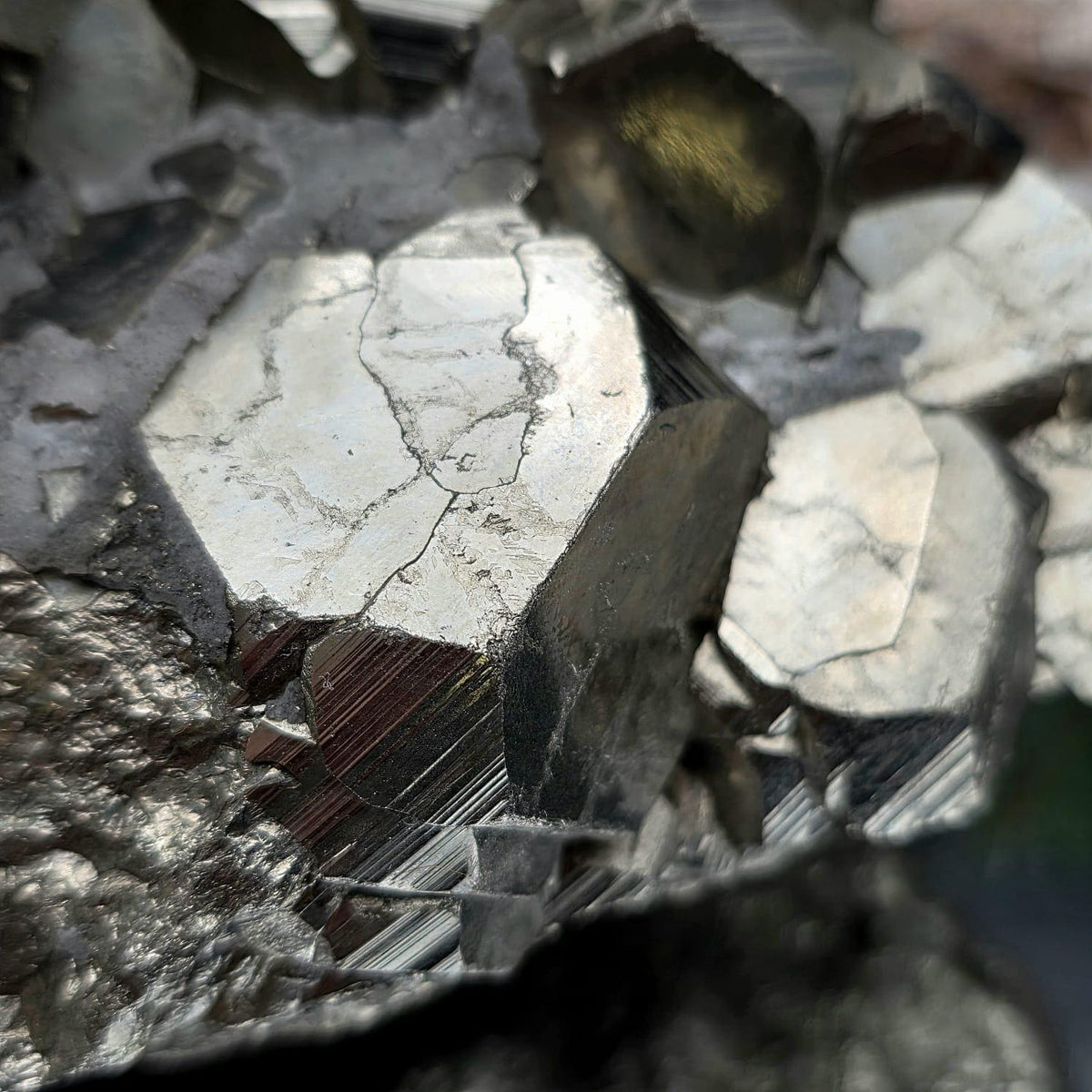 XL Peruvian Pyrite cluster measuring 14 × 12 × 17cm for specialist mineral collectors.