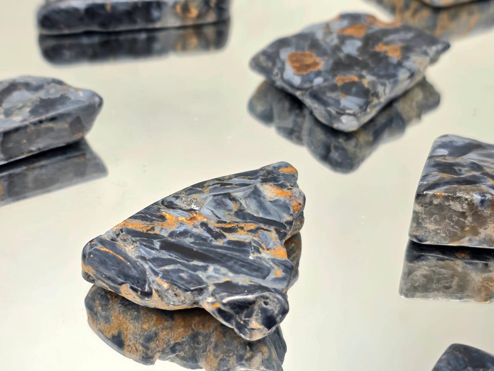 Collector-grade Pietersite slice from Namibia