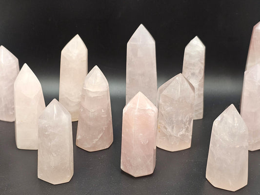 Pink Rose Quartz tower, a must-have for crystal collectors.
