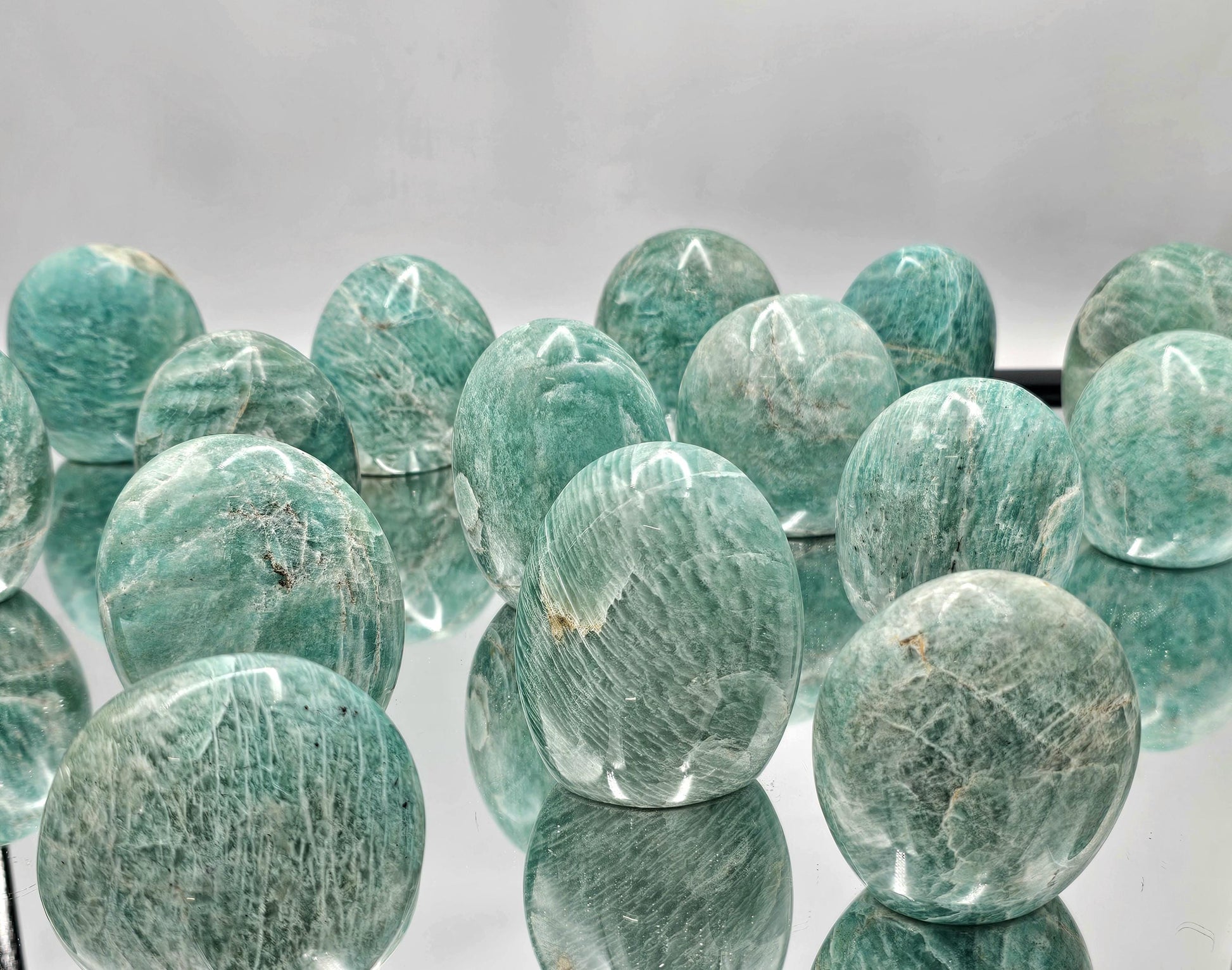 Hand-polished Amazonite Freeform, perfect for crystal collections or decor.