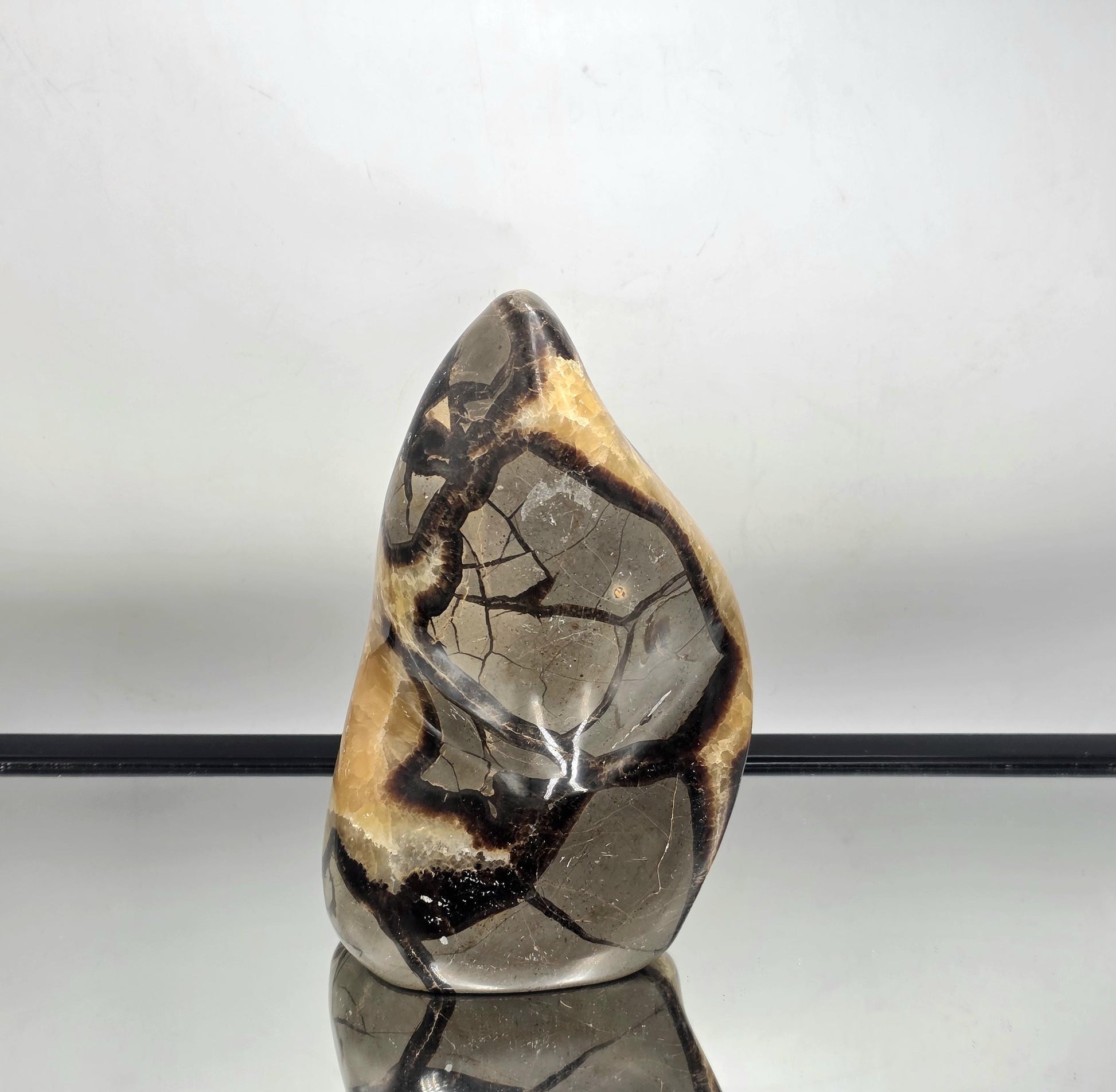 Polished crystal extra large Septarian freeform.