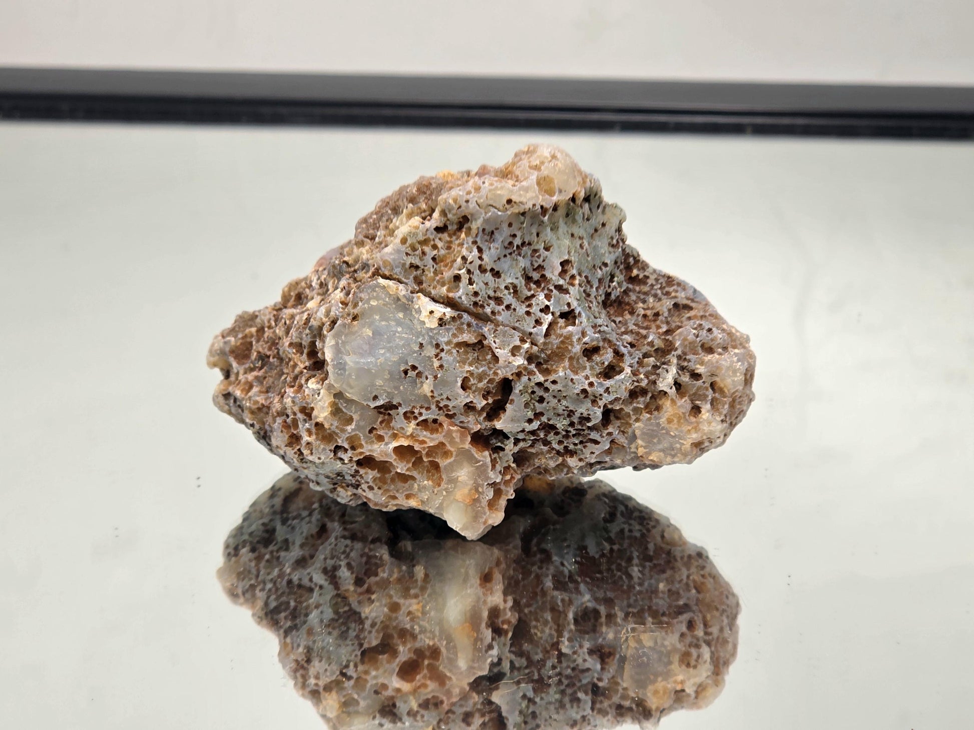 Polished Malawi Agate rare geode specimen.