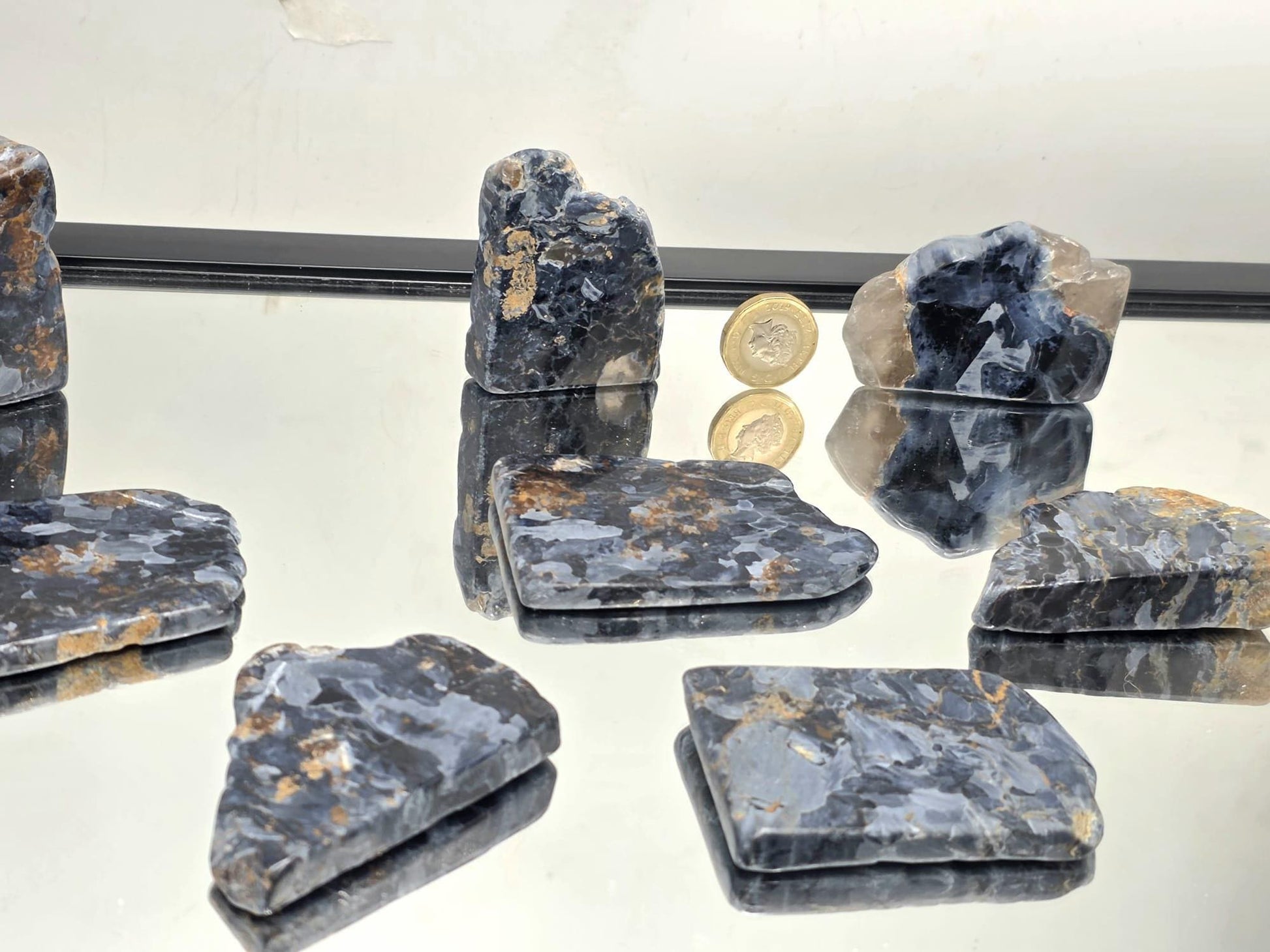 Polished rare Pietersite mineral slab for display