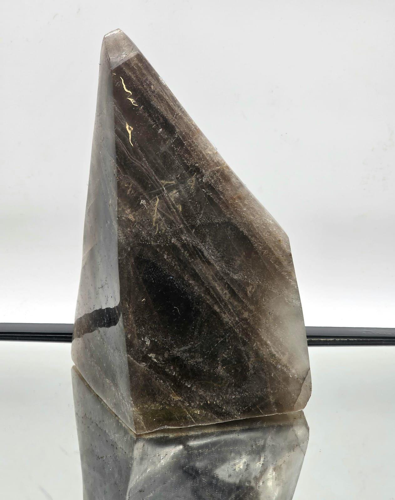 polished smoky quartz crystal luxury home decor