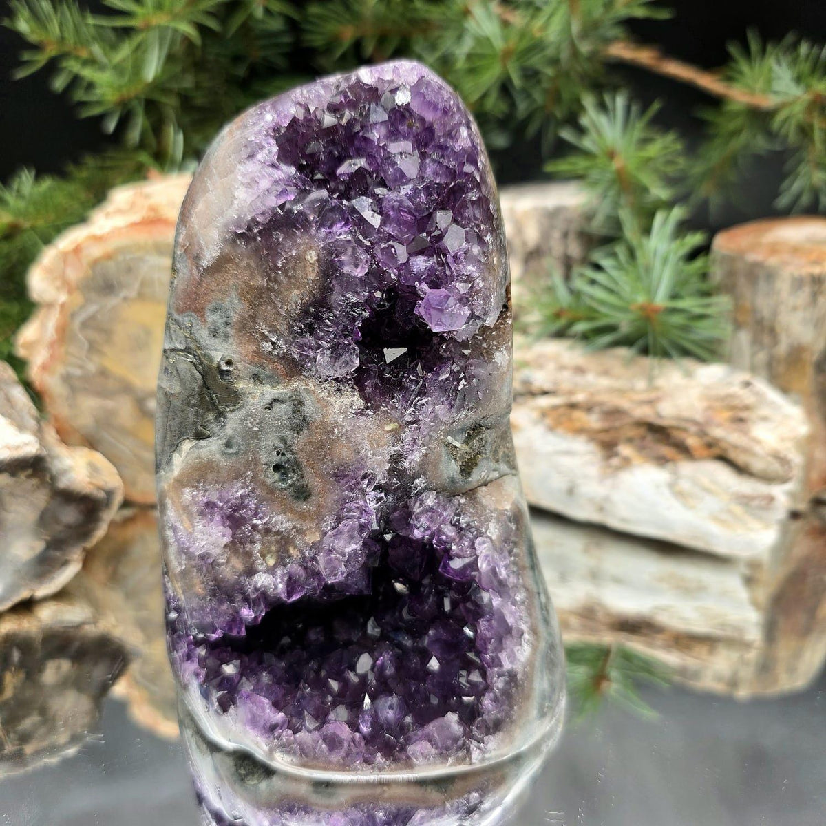 Premium high-grade Uruguayan Amethyst freeform crystal.
