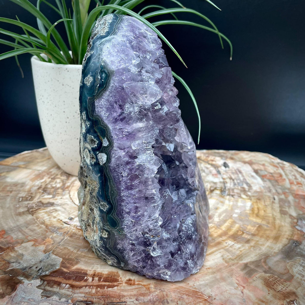 Premium purple Amethyst crystal from Uruguay