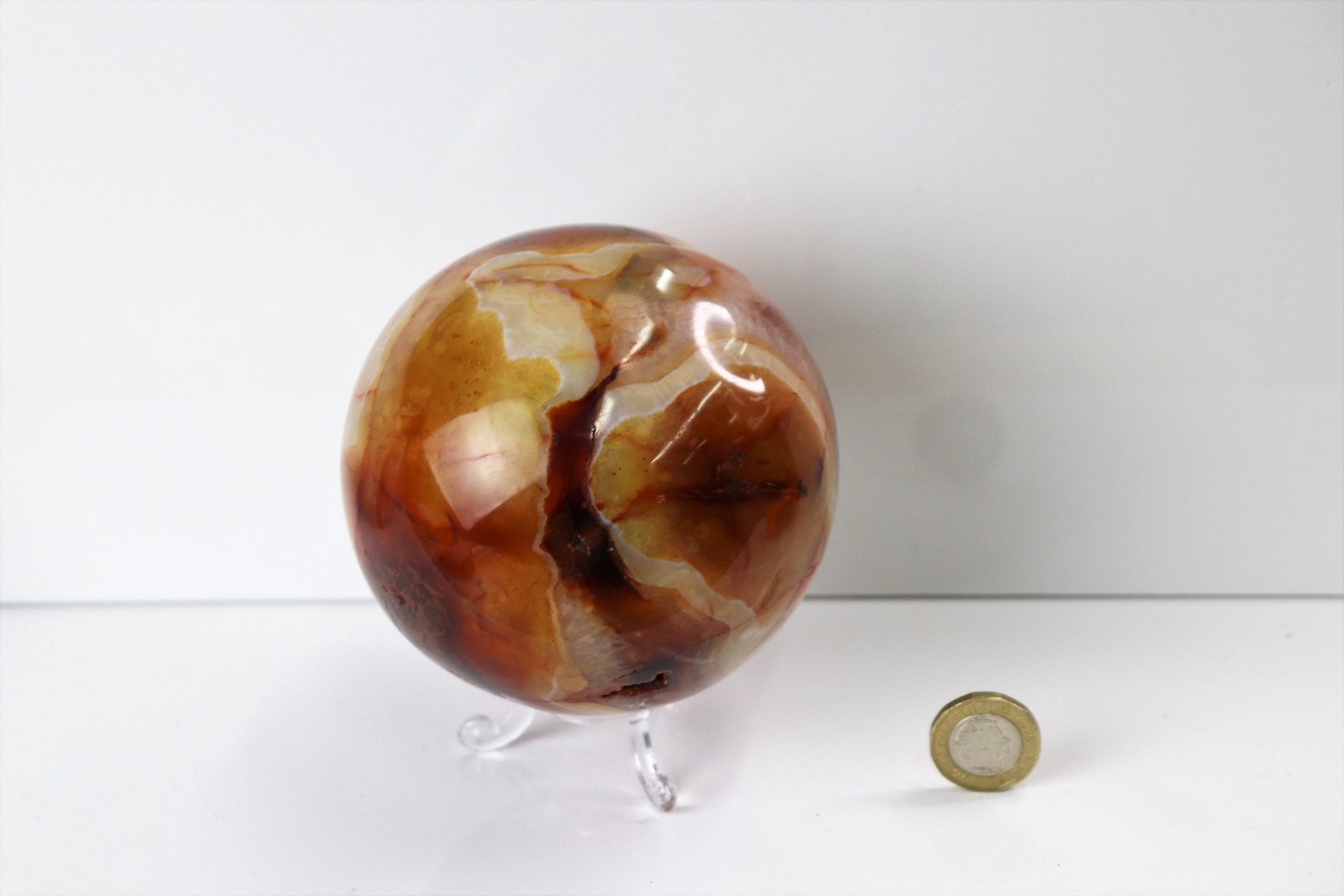 premium carnelian crystal sphere