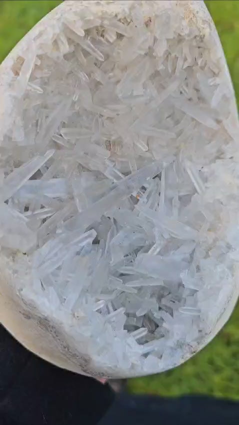 video of high quality celestite crystal with fine needles