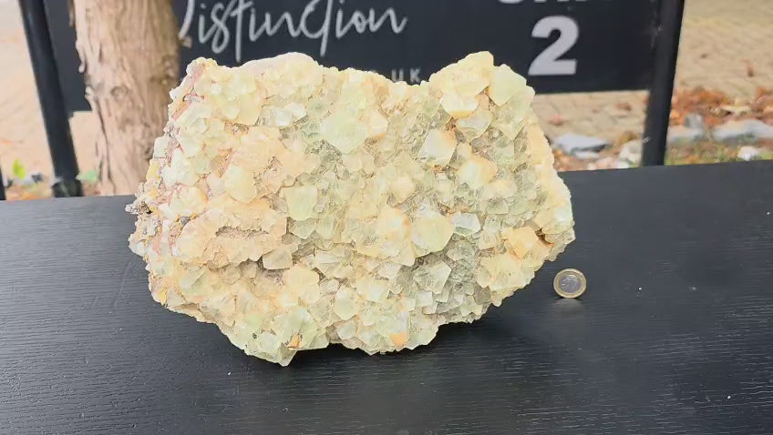 video of geology collection fluorite crystal on natural Moroccan matrix.