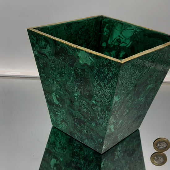 luxury malachite crystal flower pot
