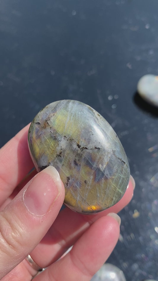 gold sunset crystal palmstone madagascan crystal