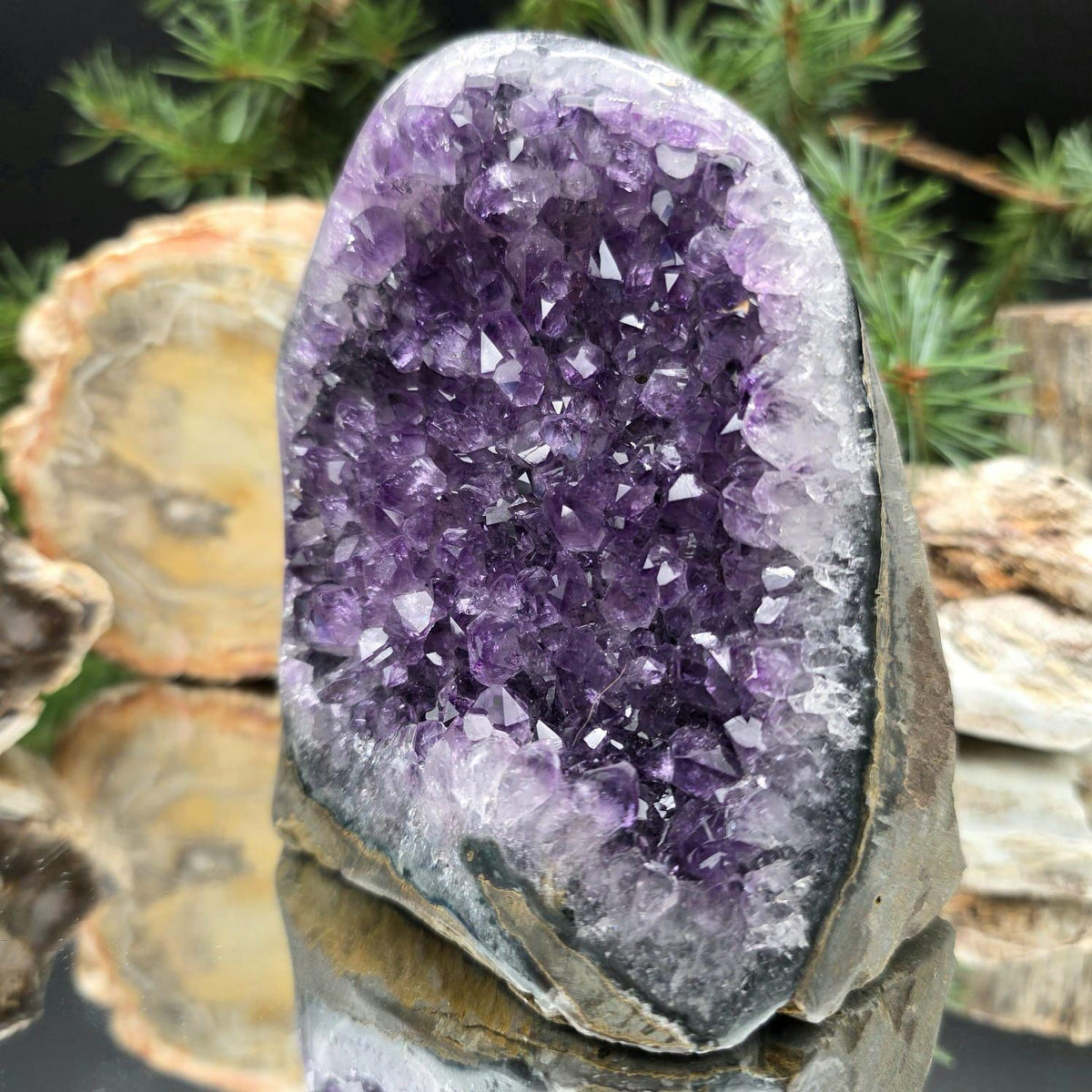 High-grade purple Amethyst crystal for interior decoration.