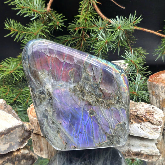 Purple Labradorite crystal specimen for collectors and decorative display.