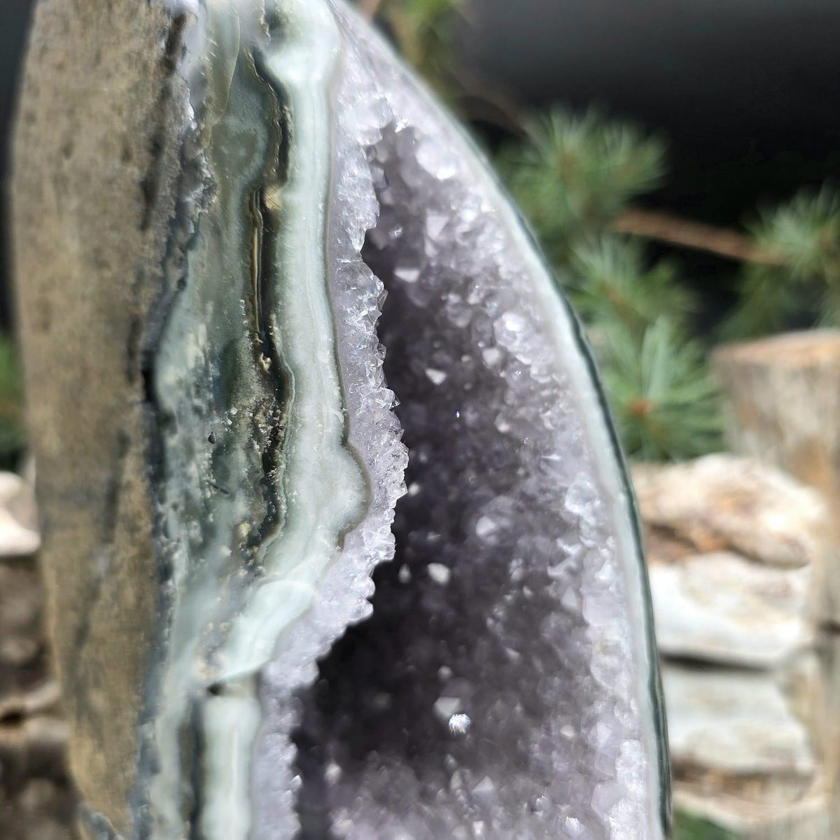 Purple Uruguayan Amethyst crystal for decorative mineral styling.