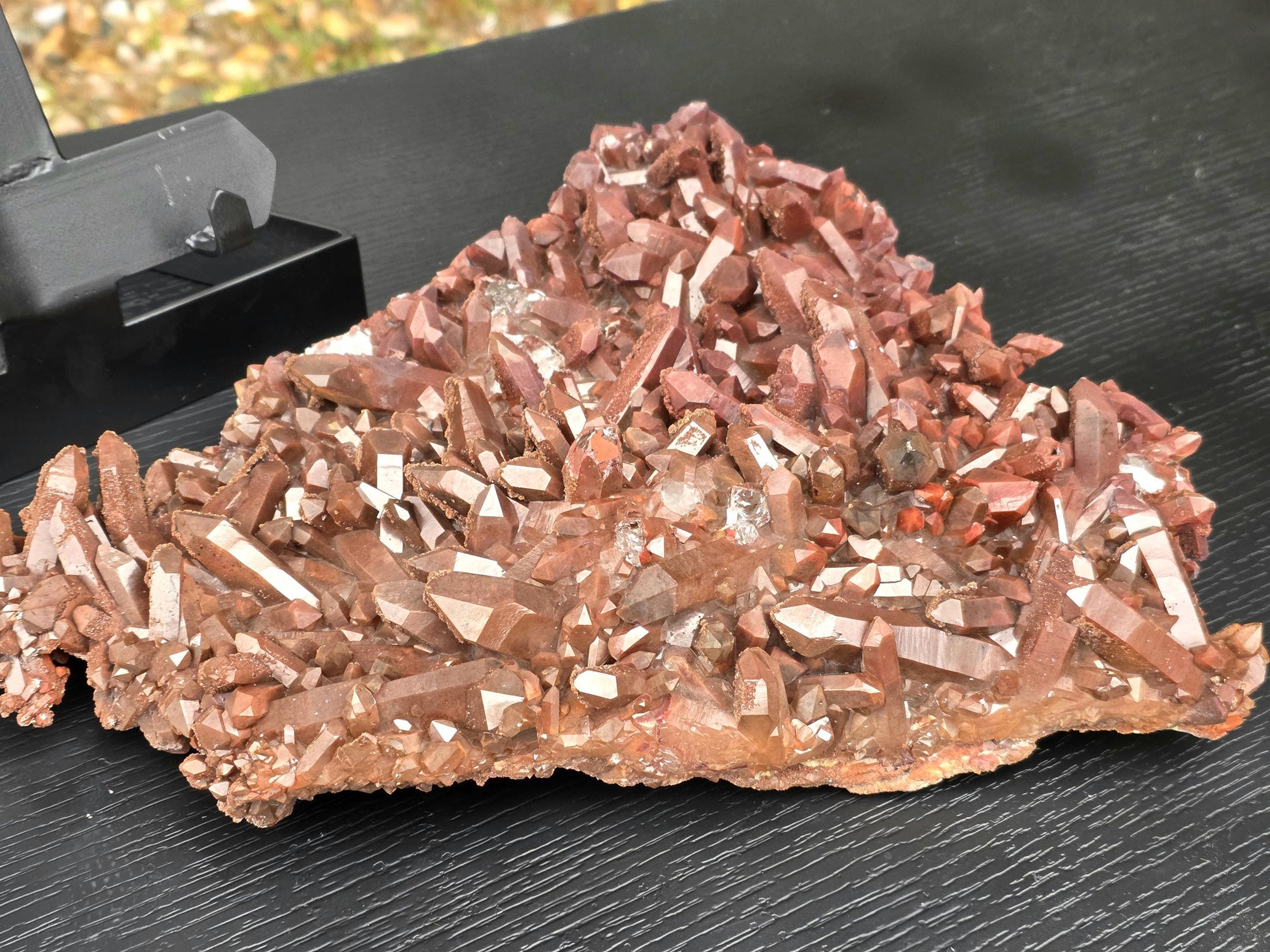 Quartz cluster with Hematite for mineral collectors