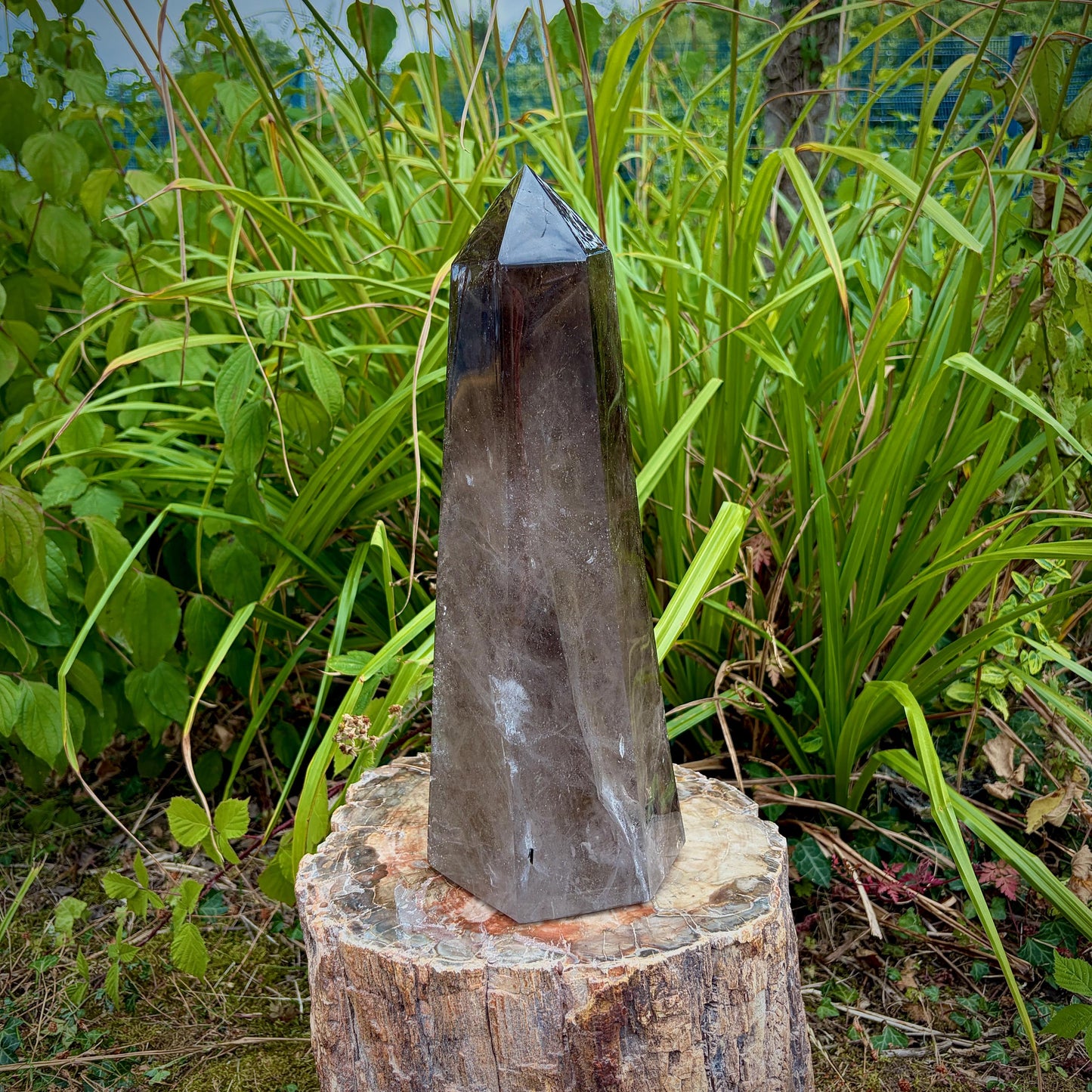 Clear Quartz obelisk hand carved in Madagascar