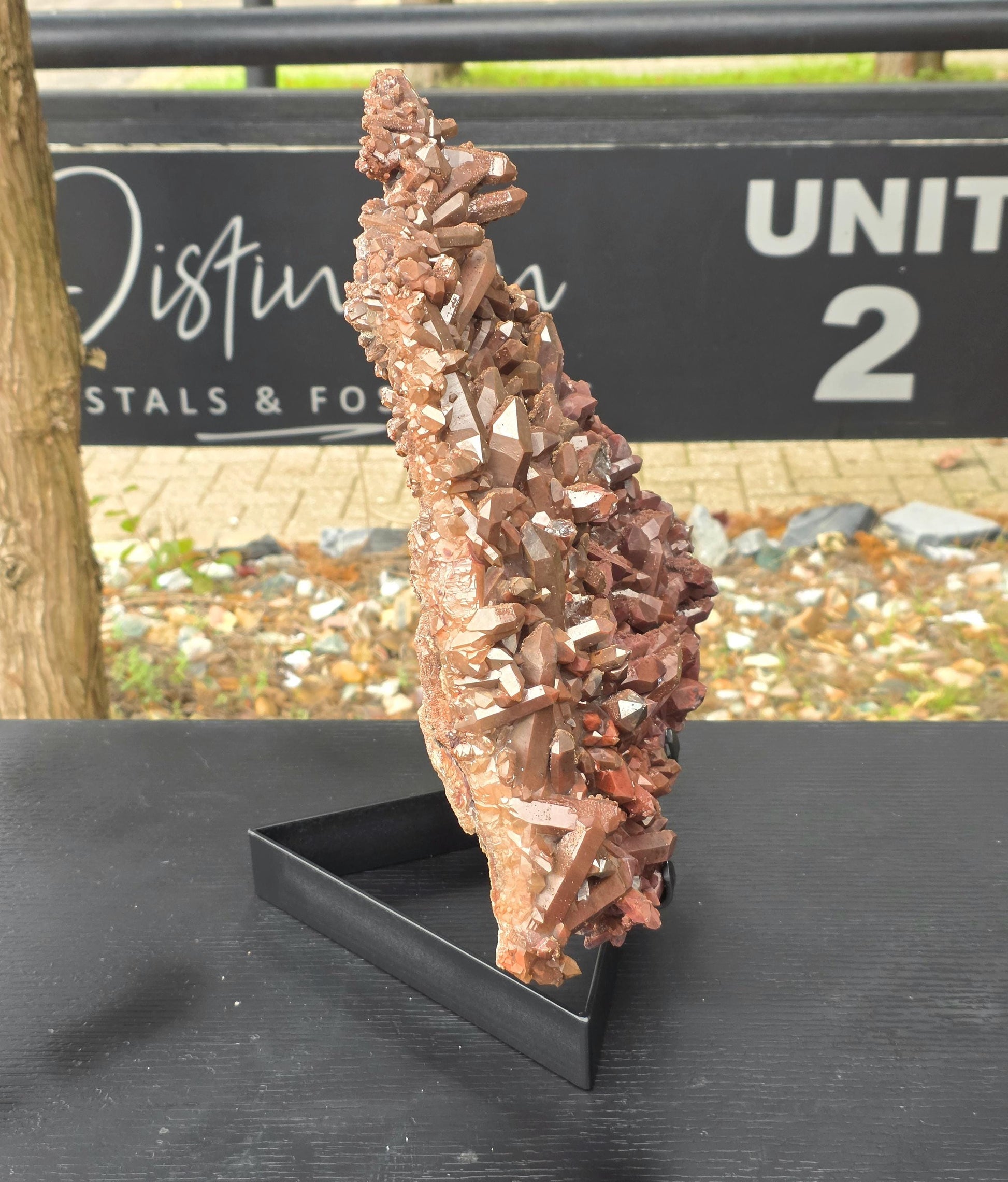 Natural Quartz with Hematite iron oxide inclusions