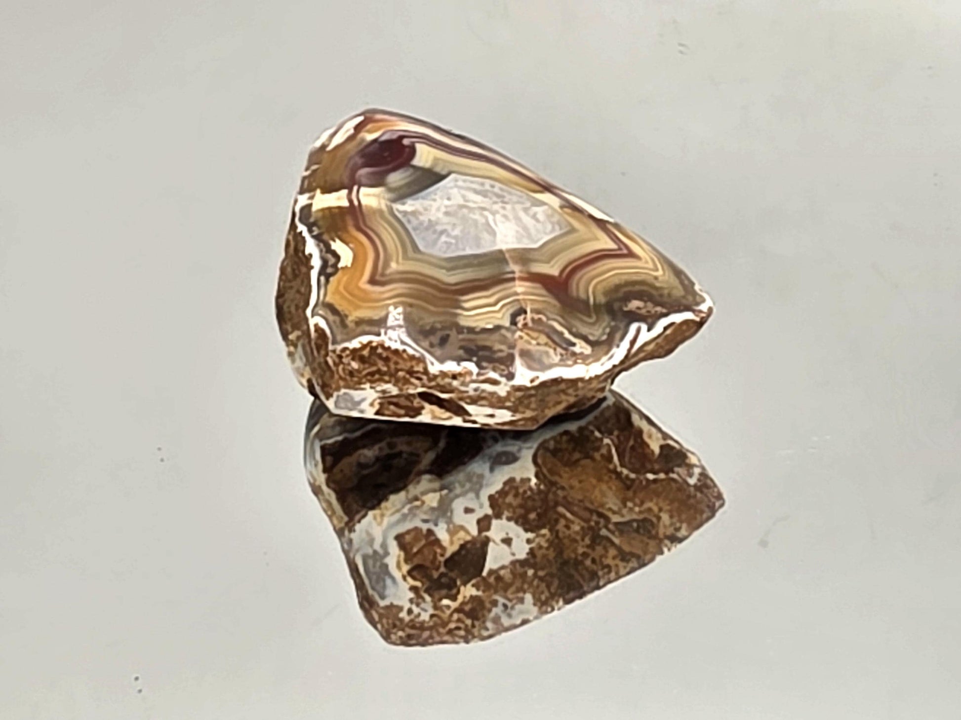 collector’s rare Malawi Agate polished