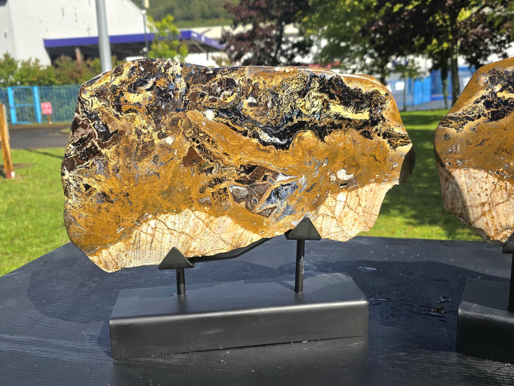 Rare and unique Pietersite crystal pair, a highly sought-after collector’s gemstone.