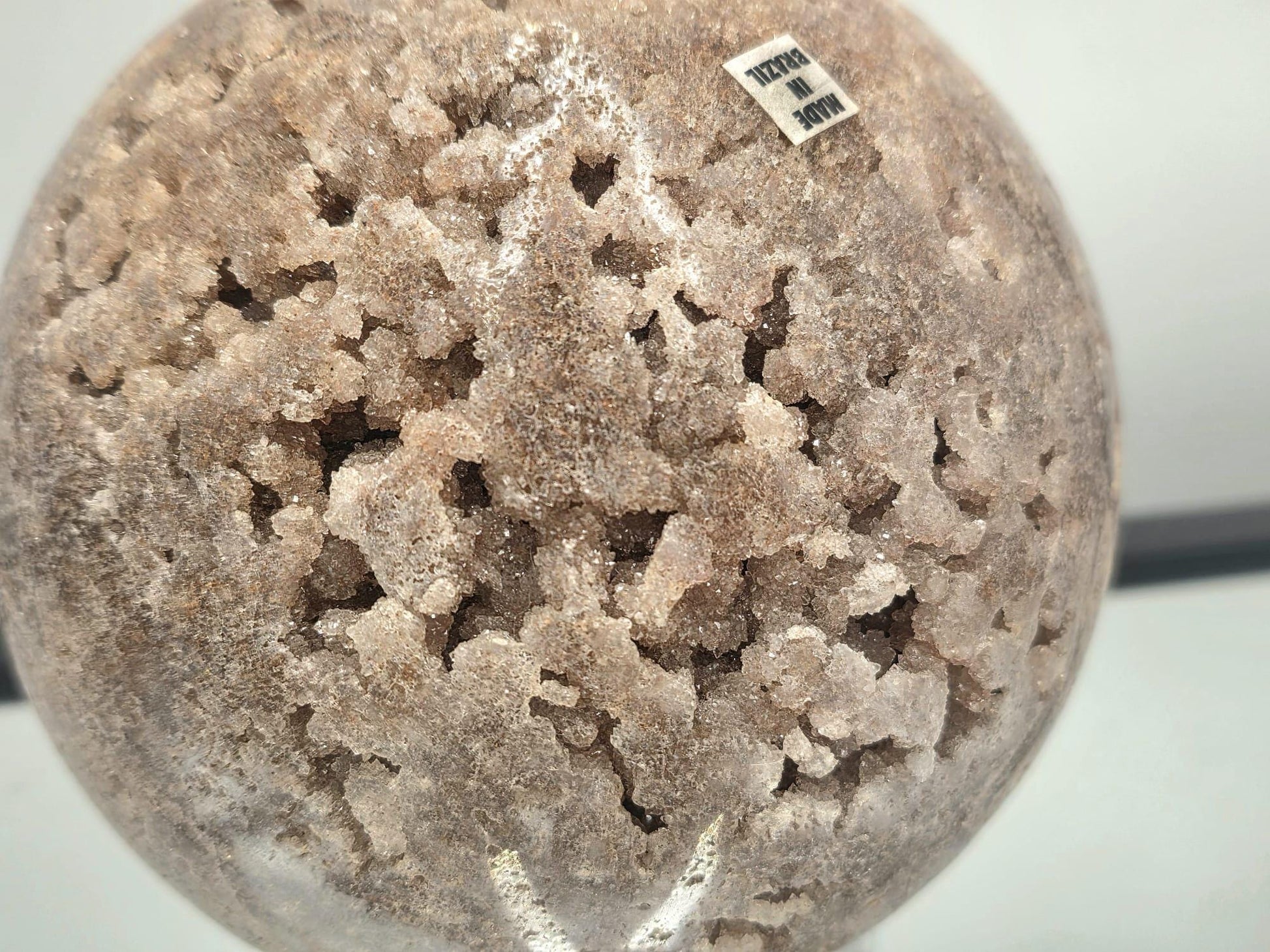 Rare natural Pink Amethyst gemstone sphere