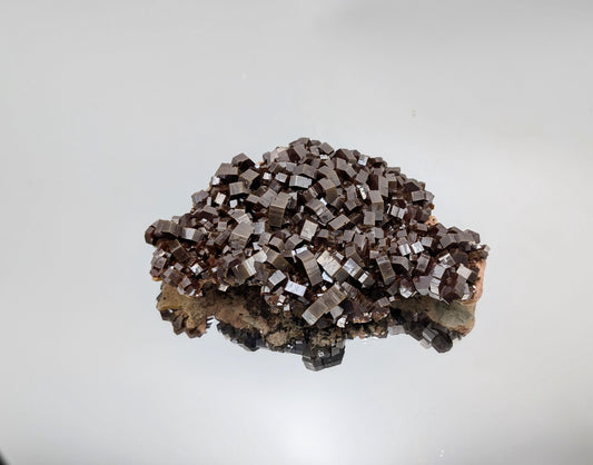 Rare Vanadinite crystal cluster from Morocco.