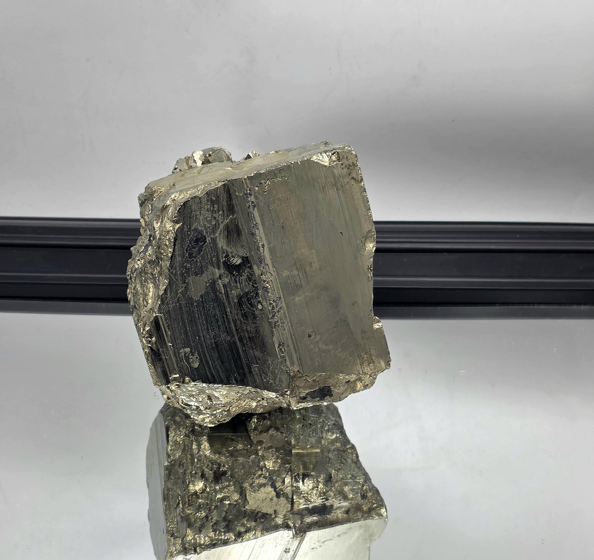 Close-up of crisp cube edges