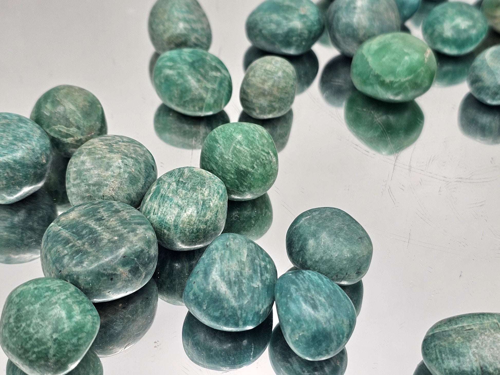 Beautifully polished ammonite tumblestones, a must-have for crystal lovers.