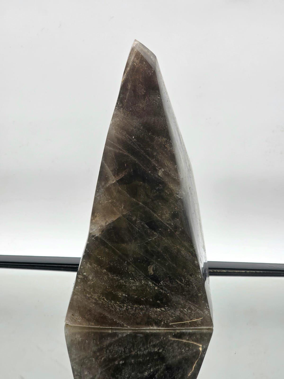 smoky quartz crystal large unique natural stone display
