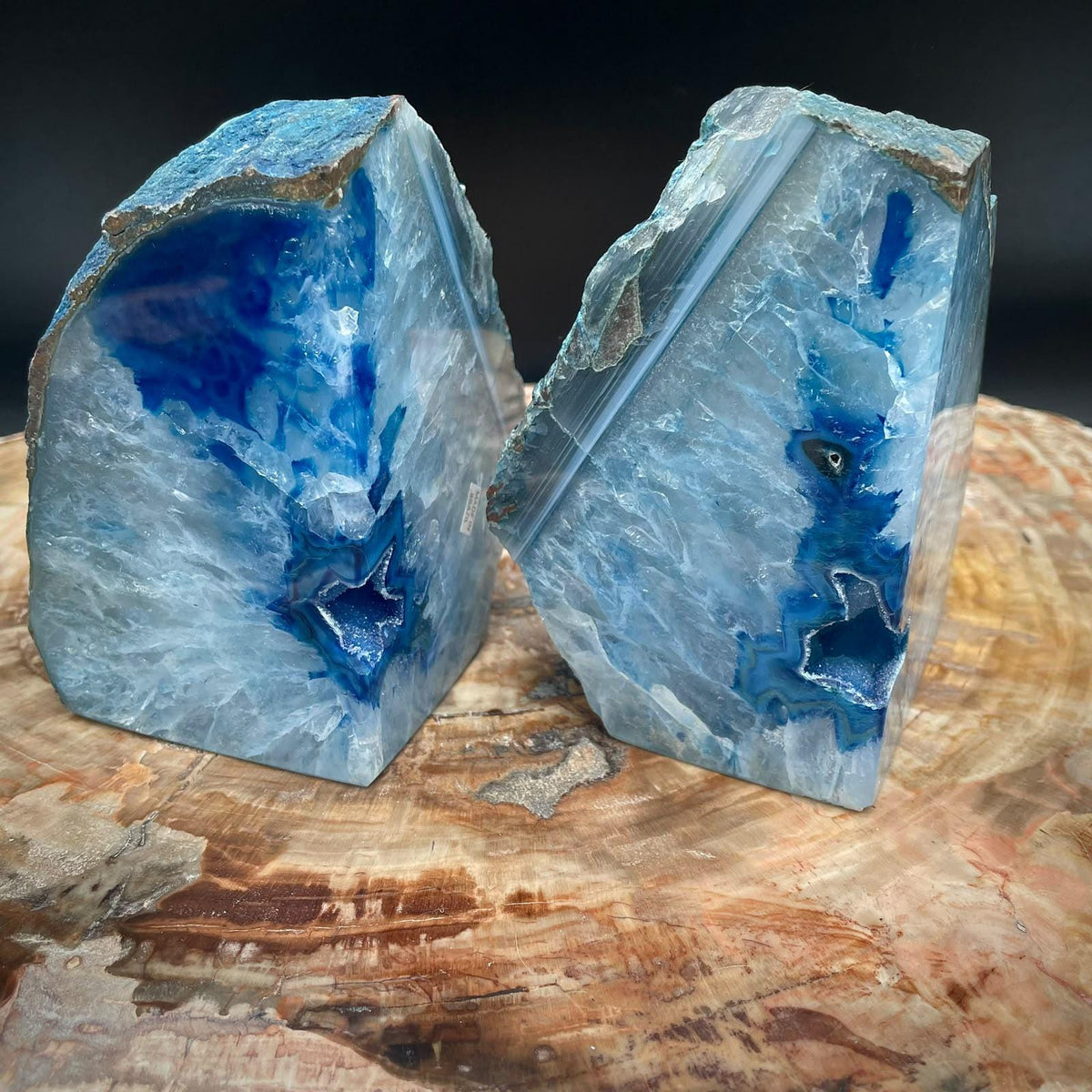 Crystal bookend pair for statement interiors