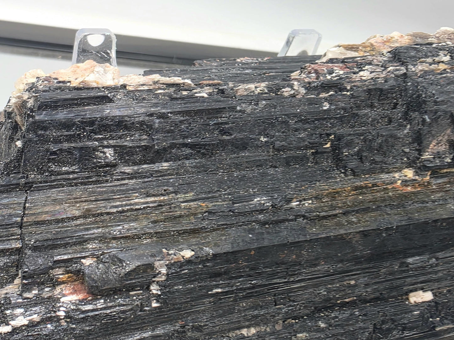 Collector's item: substantial black tourmaline with mica.