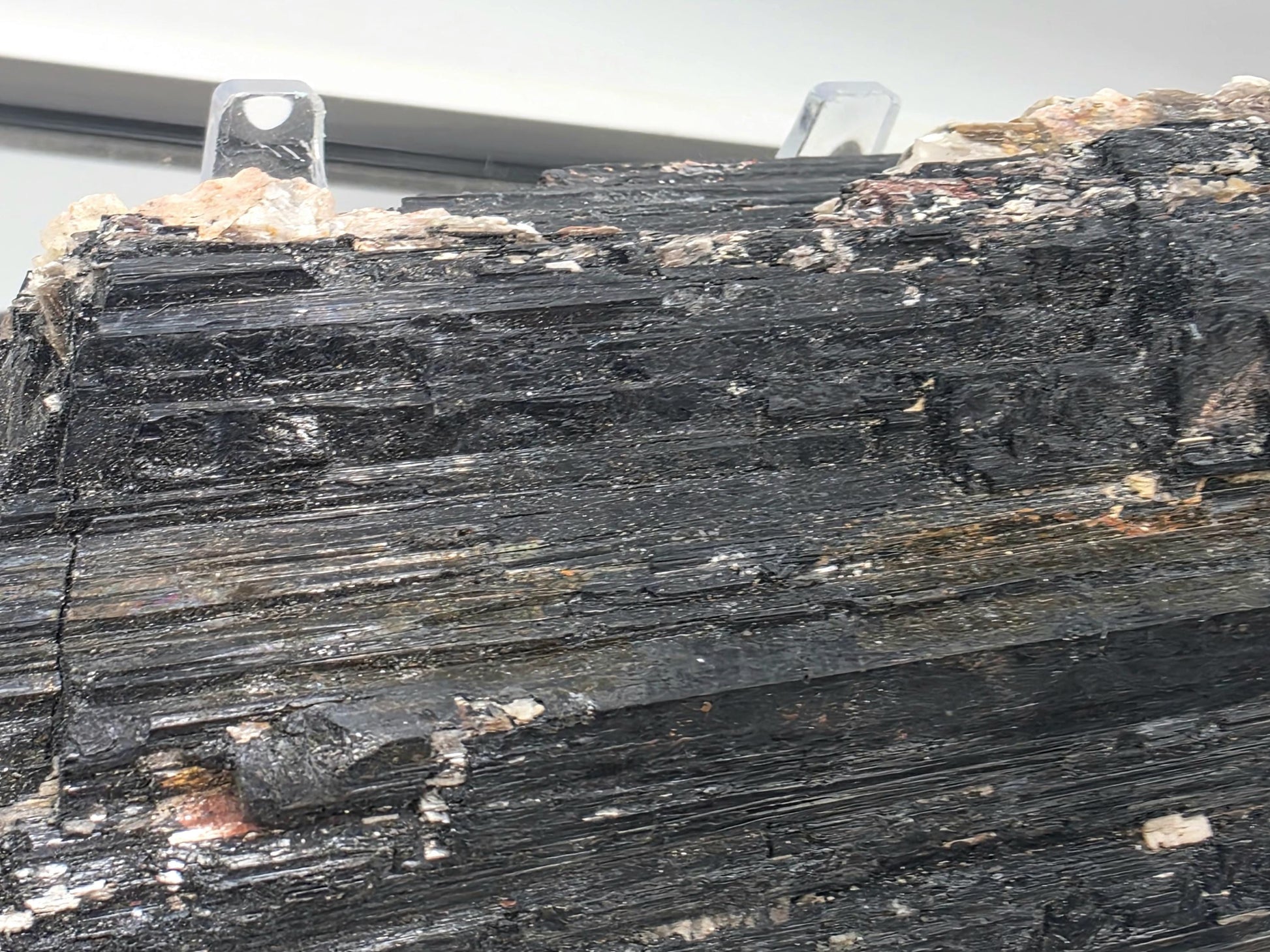 Collector's item: substantial black tourmaline with mica.