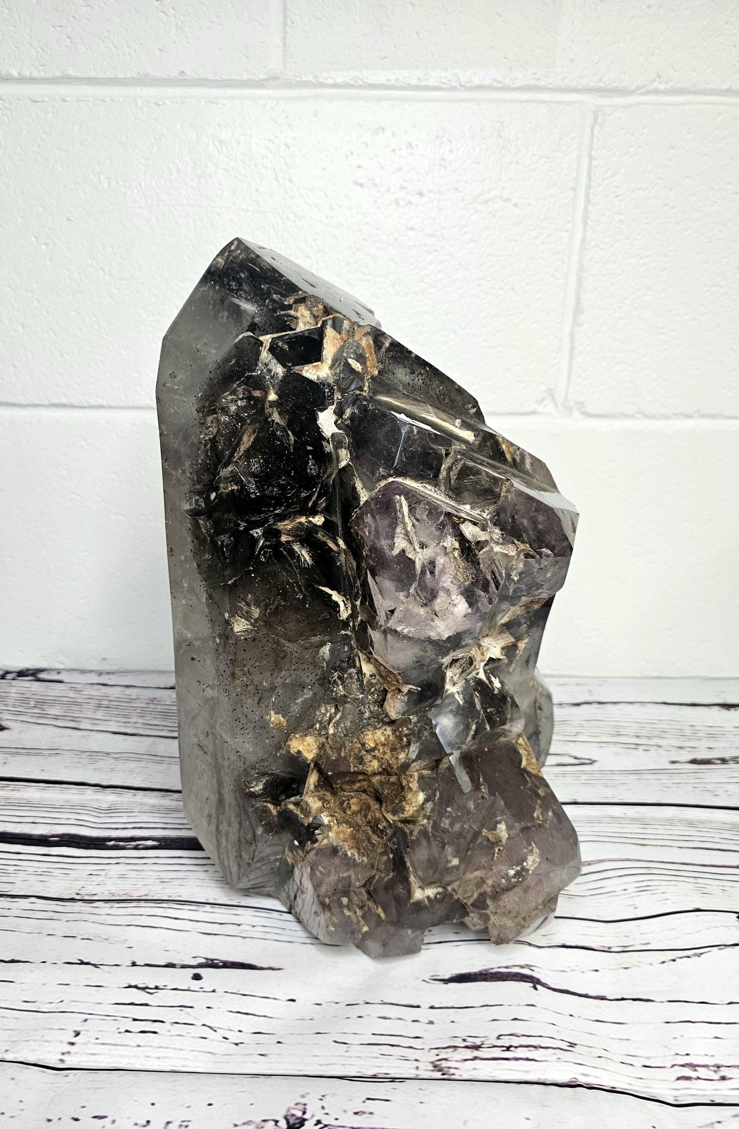 unique crystals luxury crystals interior design crystals Large Elestral Amethyst Crystal 