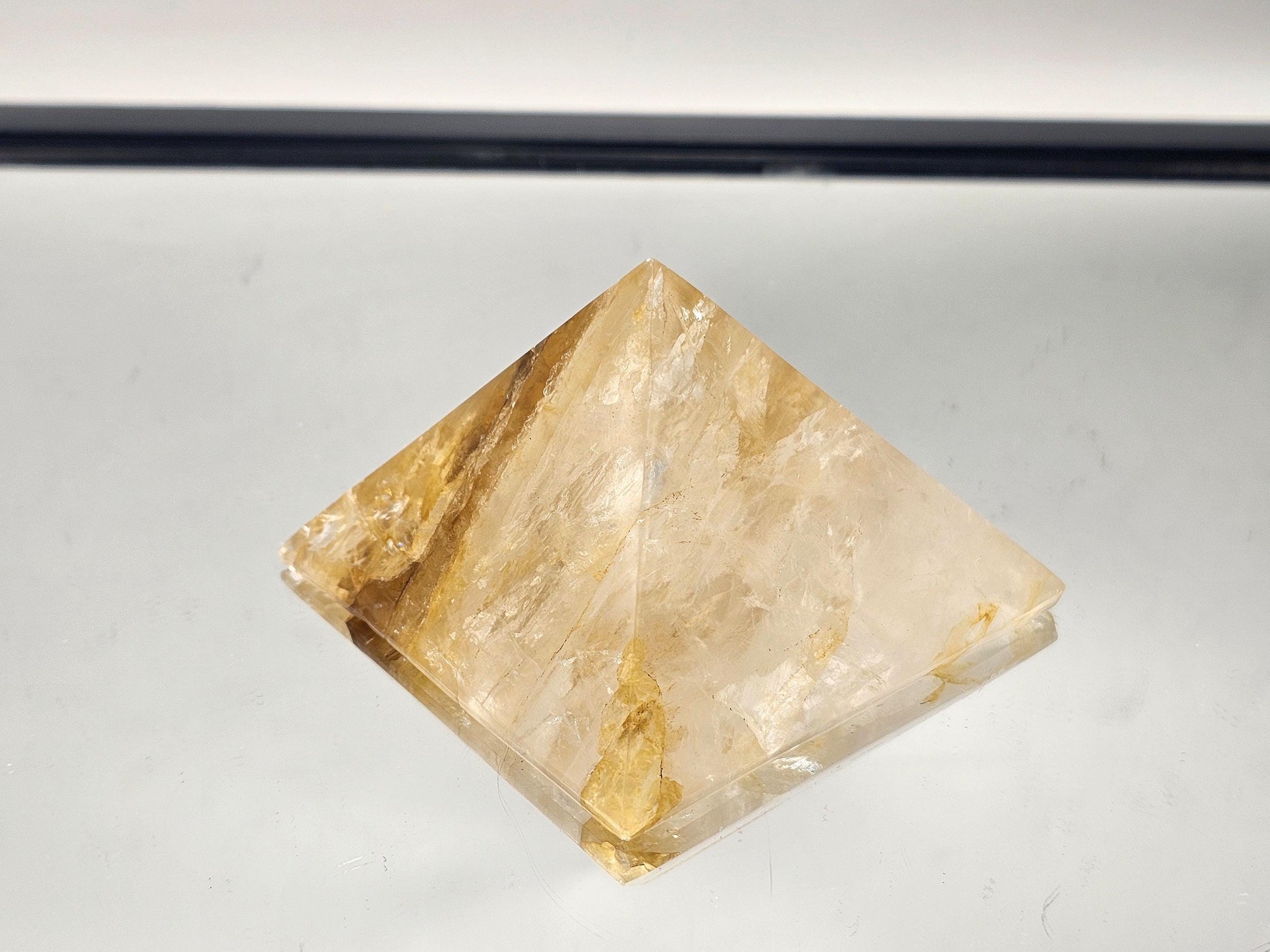 high quality golden healer crystal pyramid for unique home decor display