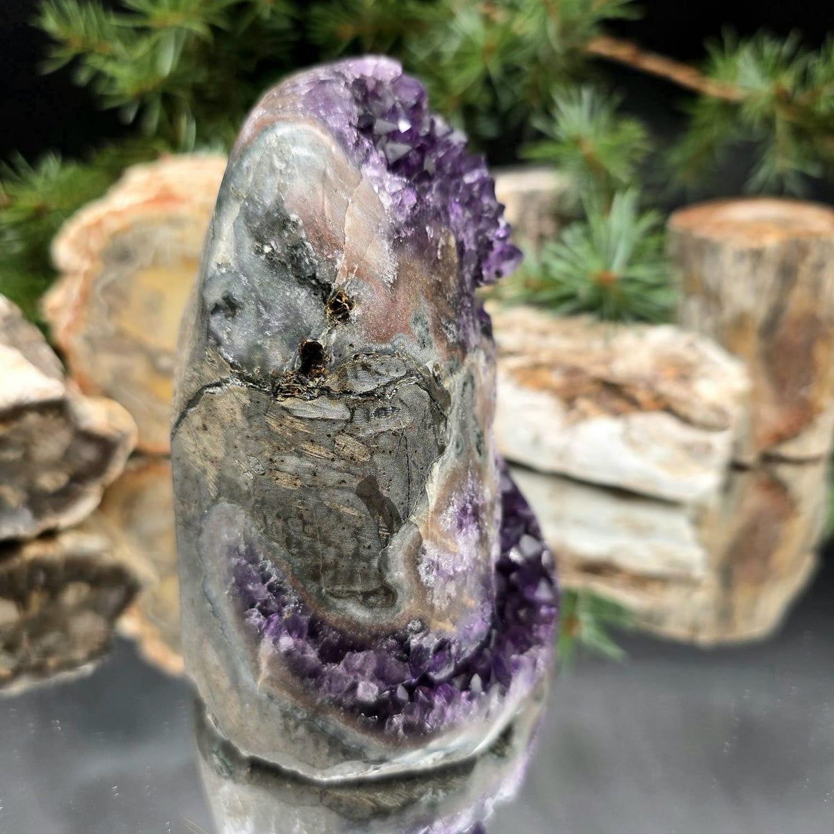 Uruguayan Amethyst freeform for premium mineral displays.
