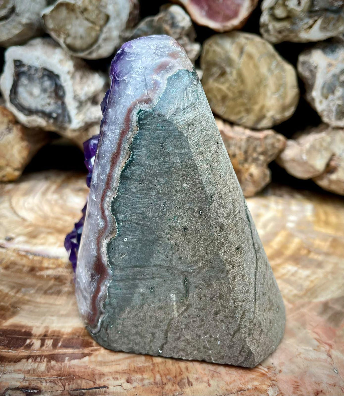 Uruguayan Amethyst cut base geode for crystal collectors