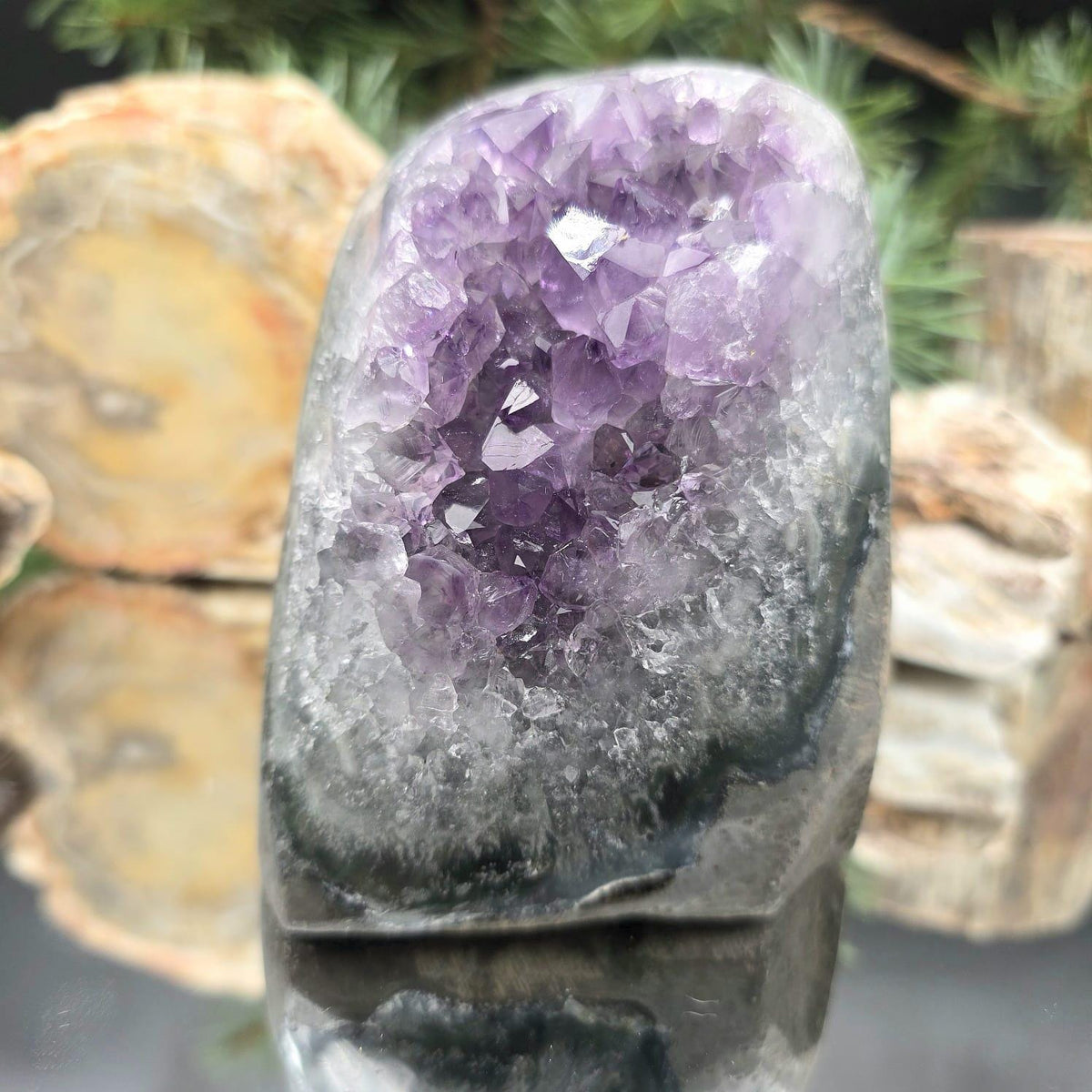 High-grade Uruguayan Amethyst freeform suitable for interior design.