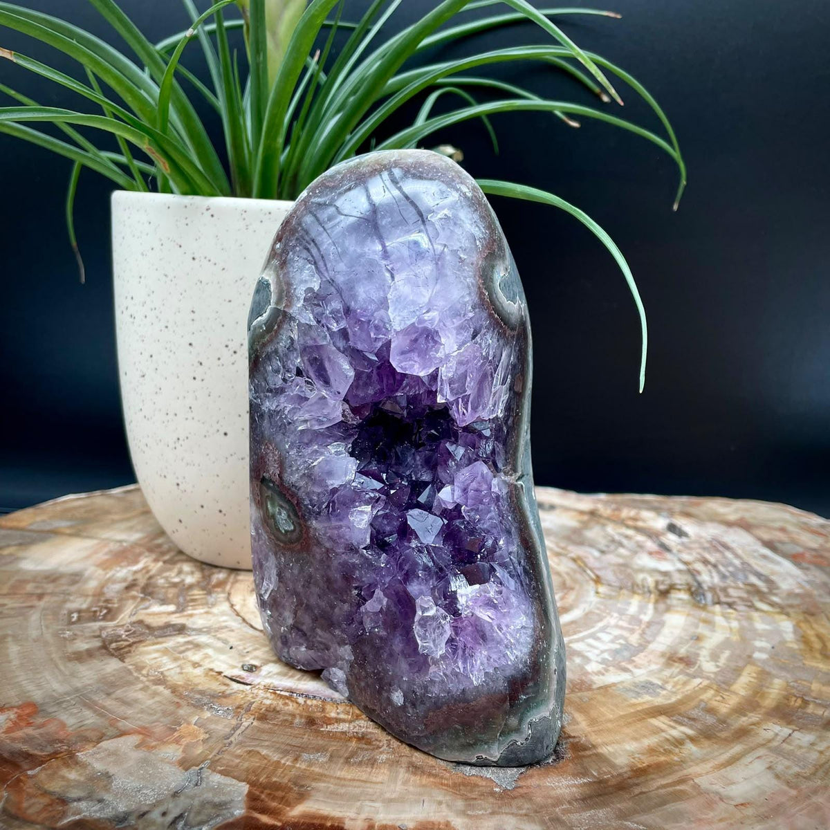 Uruguayan Amethyst cut base for luxury home decor
