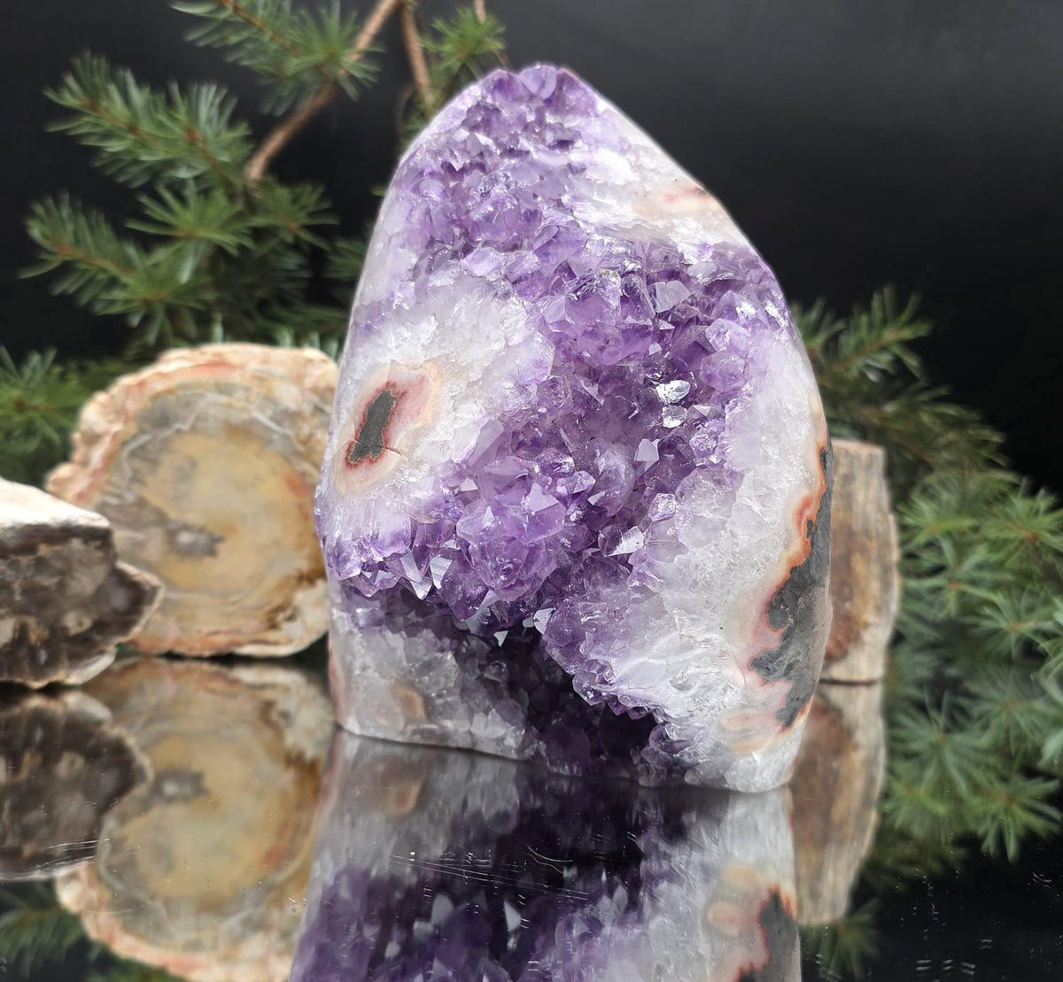Premium high-grade Uruguayan Amethyst crystal freeform.