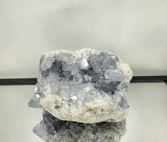 A premium natural Celestite cluster, ideal for luxury interior décor.