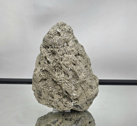 Very large Pyrite cluster from Peru with metallic shine.
