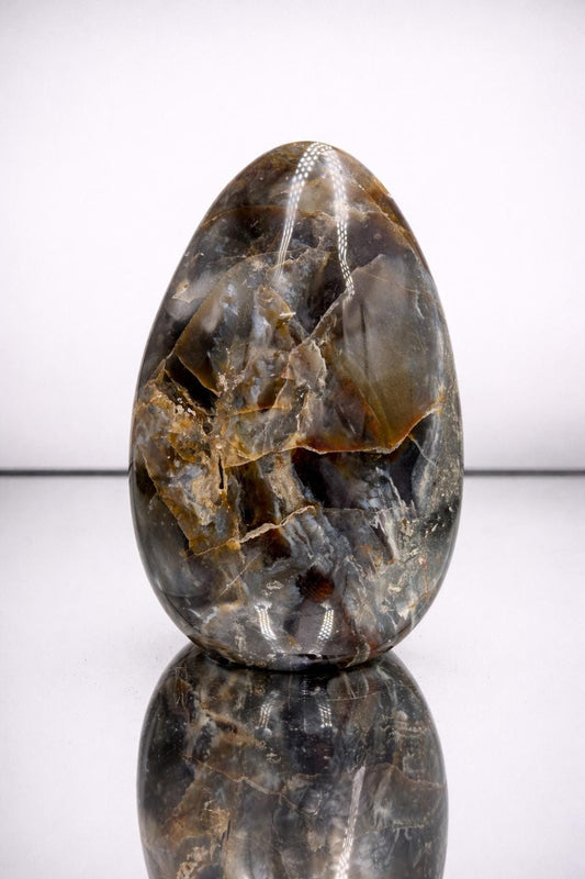 Very large violet agate crystal freeform displayed as a luxury home decor statement piece