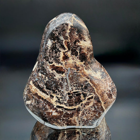 XL Black Opal freeform crystal weighing 10kg, a substantial natural stone sculpture selected by Distinction Crystals.